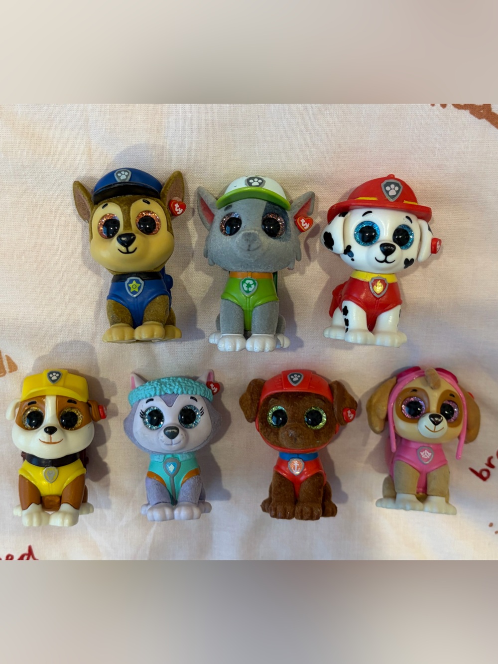 Ty Mini Boos Paw Patrol Glitter Eyes Figures: Complete Set of 7 🐶🐾